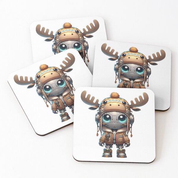 Item preview, Cute Cyberpunk Robot Moose! designed and sold by kukamatsu.