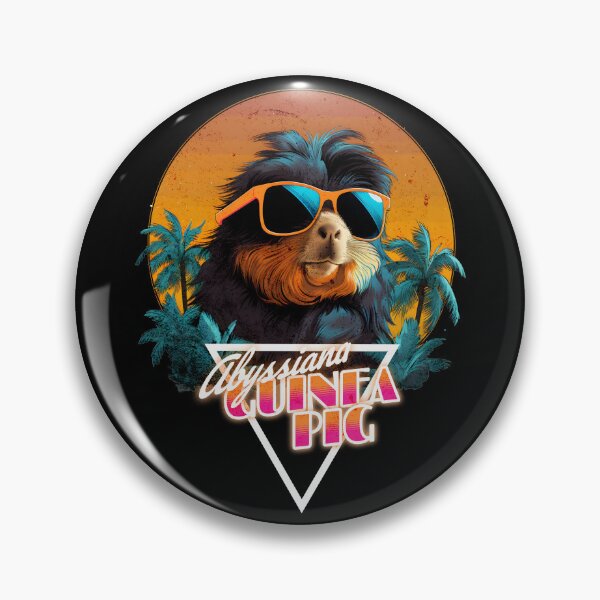 Item preview, Retro Wave Abyssinia Guinea Pig Vibes Shirt designed and sold by RedDesignSyc.