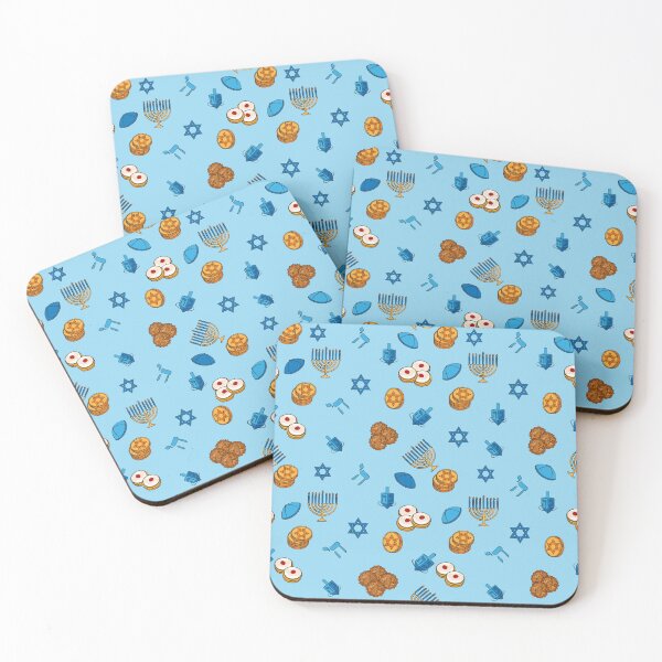 Item preview, Light Blue Hannukah Pattern designed and sold by Miles Reinstein.