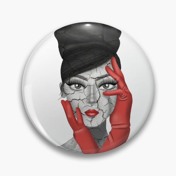 Item preview, Close up of woman in B&W with red gloves designed and sold by Gabriela Malaga Aragon.