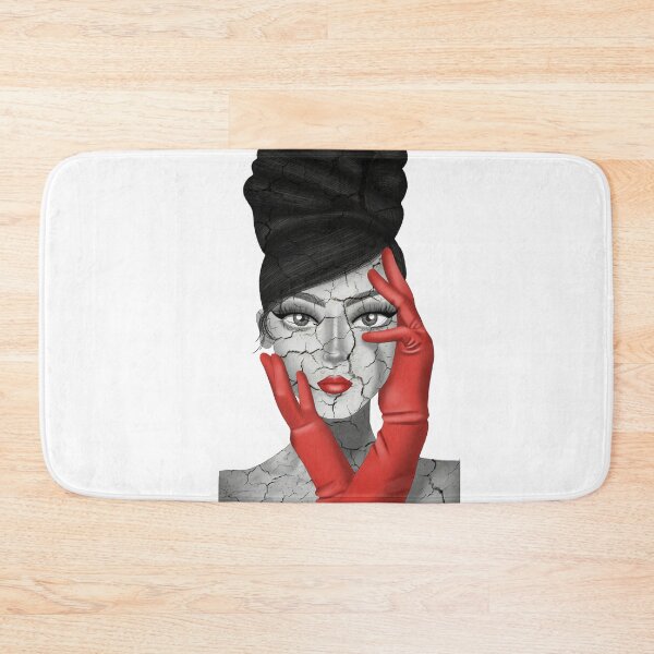 Item preview, Close up of woman in B&W with red gloves designed and sold by Gabriela Malaga Aragon.