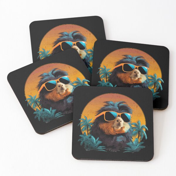 Item preview, Retro Wave Abyssinia Guinea Pig Shirt designed and sold by RedDesignSyc.