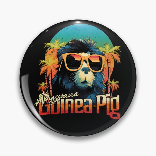 Item preview, Retro Wave Abyssinia Guinea Pig Miami Shirt designed and sold by RedDesignSyc.
