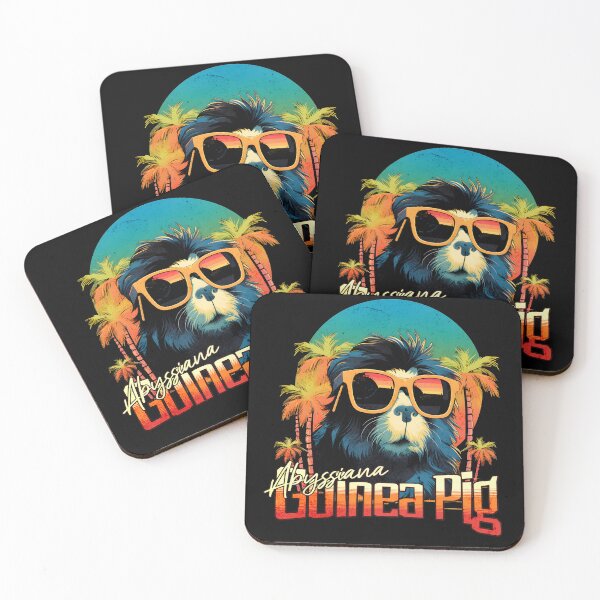 Item preview, Retro Wave Abyssinia Guinea Pig Miami Shirt designed and sold by RedDesignSyc.
