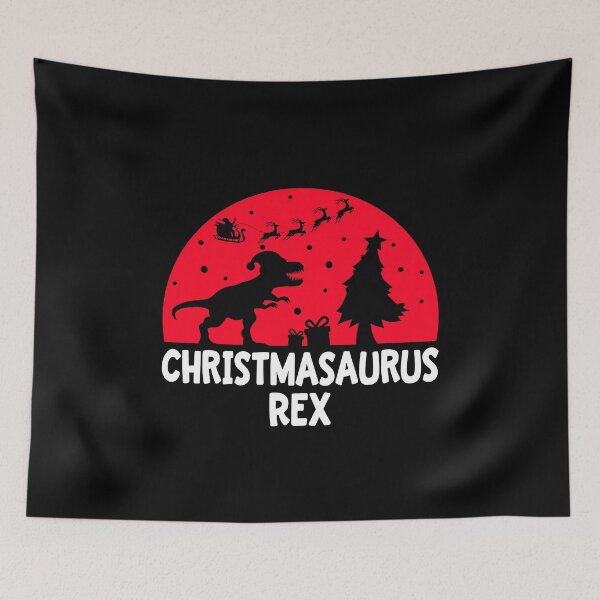 Item preview, Christmasaurus Rex  designed and sold by NettiesWallArt.