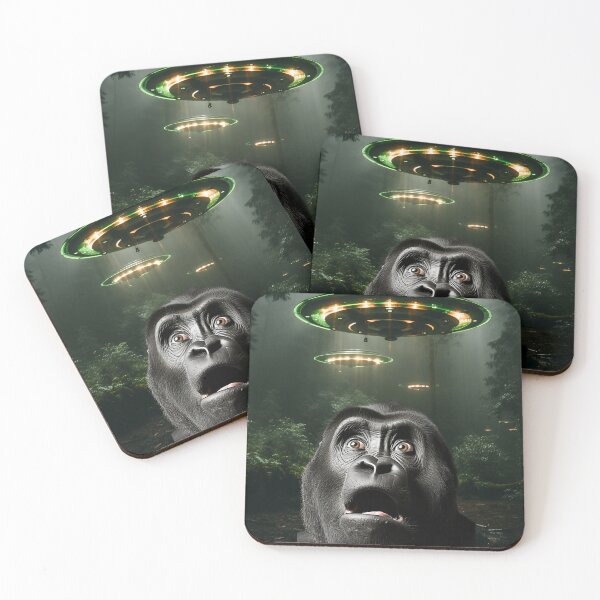 Item preview, Monkey Selfie with UFOs designed and sold by Master-Print.