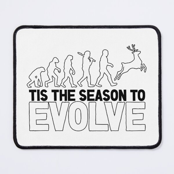 Item preview, Tis the Season to Evolve - Funny Human Evolution into Christmas/Holiday Season Reindeer (Black Design) designed and sold by Spiprinto.