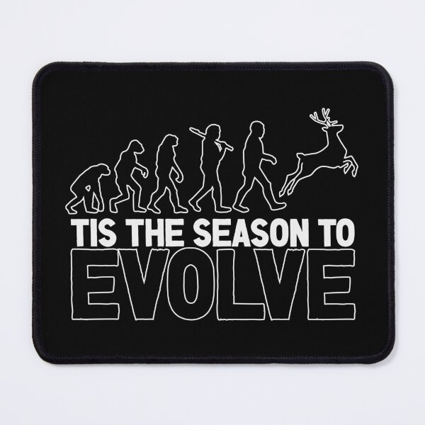 Item preview, Tis the Season to Evolve - Funny Human Evolution into Christmas/Holiday Season Reindeer (White Design) designed and sold by Spiprinto.