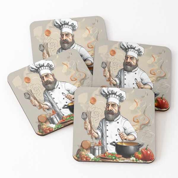 Item preview,  "Cartoon Cooking Chef: Stirring Deliciousness in a Pot" designed and sold by Artisticanvas.