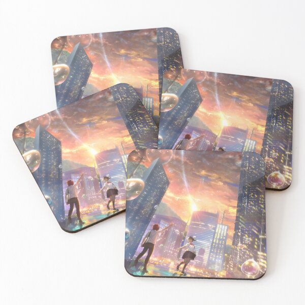 Item preview, Kimi no Na wa., Tachibana Taki, Miyamizu Mitsuha, Shooting Stars, City Lights, designed and sold by AbominationShop.