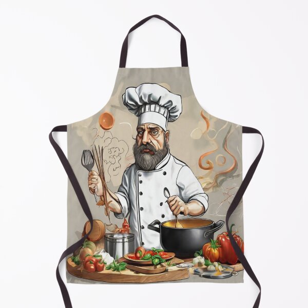 Item preview,  "Cartoon Cooking Chef: Stirring Deliciousness in a Pot" designed and sold by Artisticanvas.