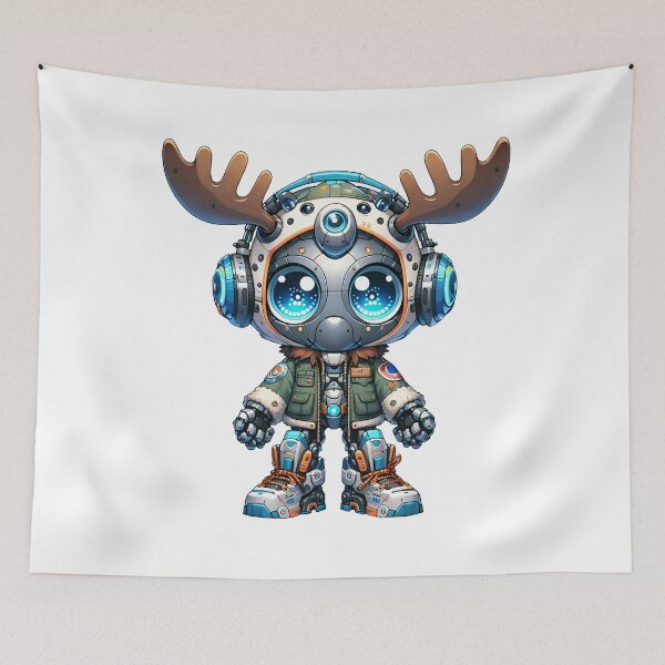 Item preview, Cute Cyberpunk Robot Moose! designed and sold by kukamatsu.