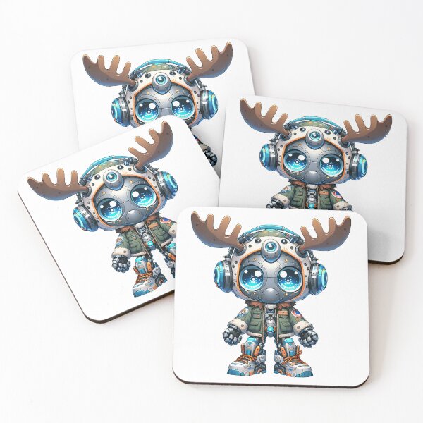 Item preview, Cute Cyberpunk Robot Moose! designed and sold by kukamatsu.
