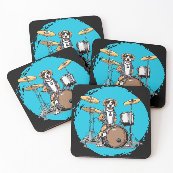 Item preview, ROCK DRUMMER DOG – rock dog - hard rock dog – drummer dog designed and sold by Musicians-world.