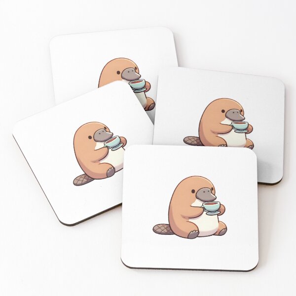 Item preview, Platypus Savoring a Relaxing Tea Time designed and sold by UmbrellaStudio1.