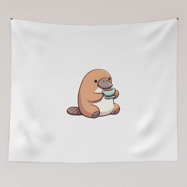 Item preview, Platypus Savoring a Relaxing Tea Time designed and sold by UmbrellaStudio1.