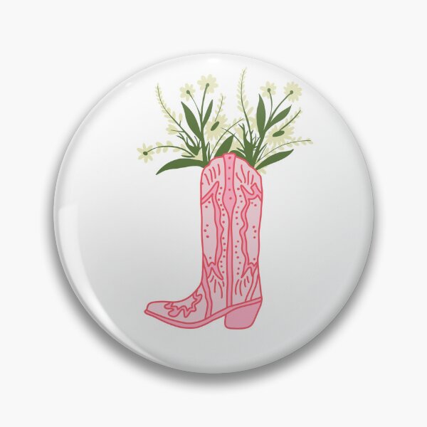 Item preview, Pink Cowboy Boot with Flowers designed and sold by Brianna McGill.