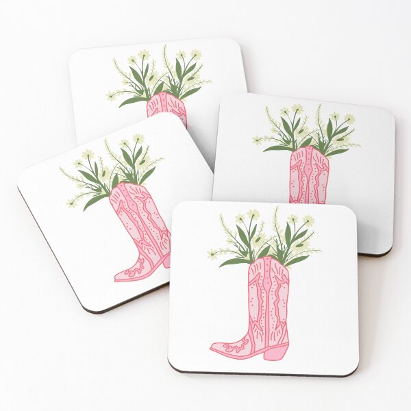 Item preview, Pink Cowboy Boot with Flowers designed and sold by Brianna McGill.
