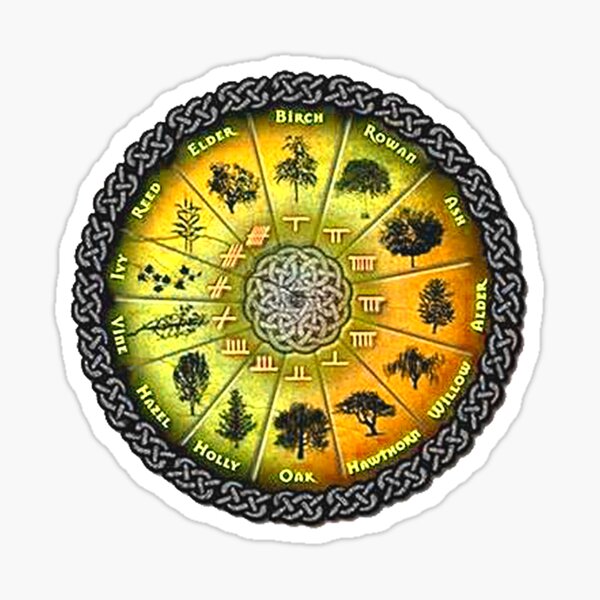 Item preview,  Ogham Druid Tree Astrological Celtic Cycle Of Seasons designed and sold by Earth Nature Creations.
