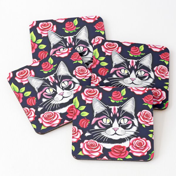 Item preview, Cats and roses 1 designed and sold by Flowerslaps.