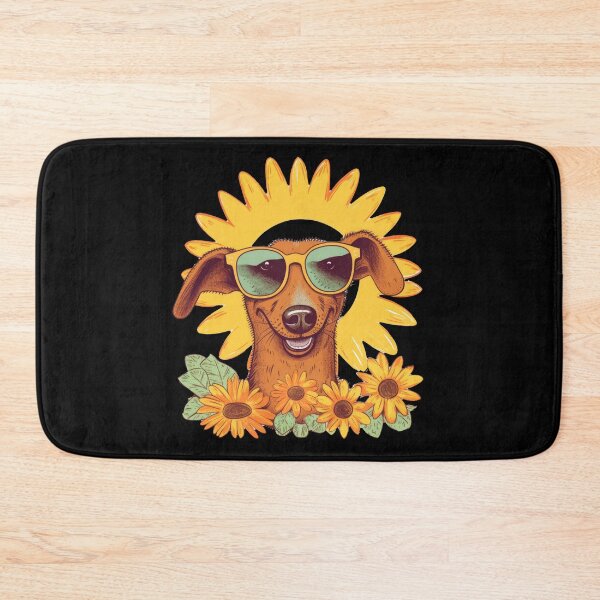 Item preview, Funny dog with sunglasses is happy about the warm sunshine designed and sold by WallGemsArt.