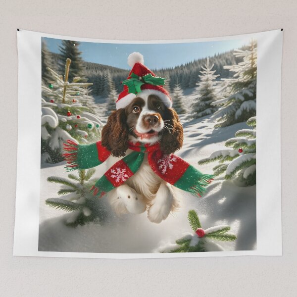 Item preview, Springer Spaniel de Navidad designed and sold by Truck Stop One.