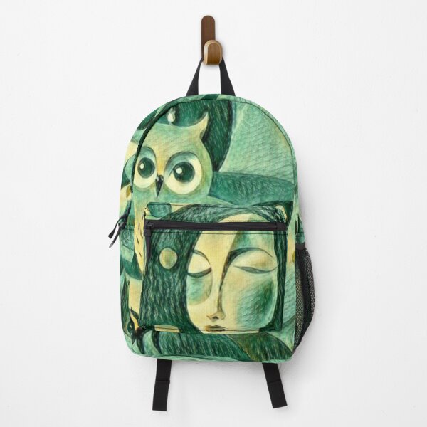 Item preview, A Girl With Her Pet Owl designed and sold by Owl-o-the-wisp.