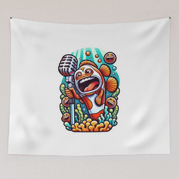 Item preview, Clownfish Karaoke Star Underwater  designed and sold by psychcyberpunk.