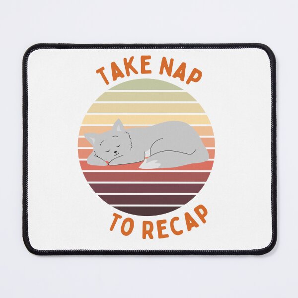 Item preview, Kawaii cute cat Take a nap to recap sleeping cat designed and sold by Cosmicworld07.