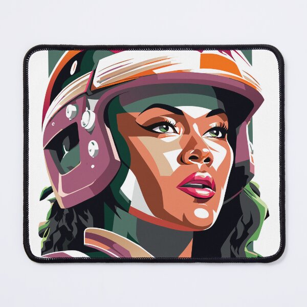 Item preview, Beautiful woman in helmet designed and sold by BubblyDelight.