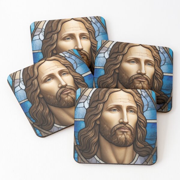 Item preview, Glorious Transfiguration: Stained Glass Baptism Art Featuring Jesus Christ designed and sold by HeavenArtStudio.
