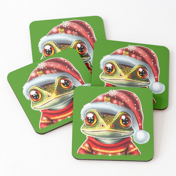 Item preview, Red eye frog in Santa hat and christmas sweater designed and sold by emaotx.