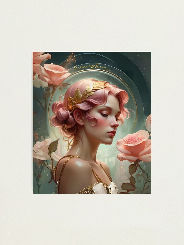 Persephone Lore Olympus Goddess Greek Mythology Fanart Photographic Print by TheLocoShop Redbubble