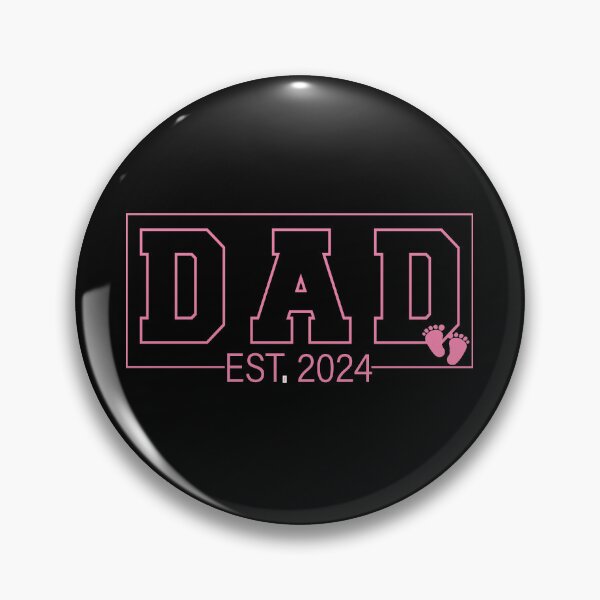 Item preview, Dad Est 2024 Expect Baby Girl 2024 New Dad 2024 Matching Pregnancy Announcement designed and sold by QUOTABLE STICKERS.