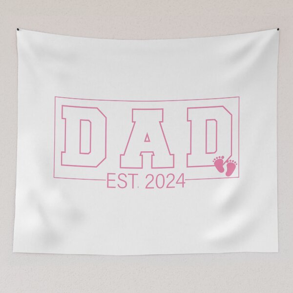 Item preview, Dad Est 2024 Expect Baby Girl 2024 New Dad 2024 Matching Pregnancy Announcement designed and sold by QUOTABLE STICKERS.