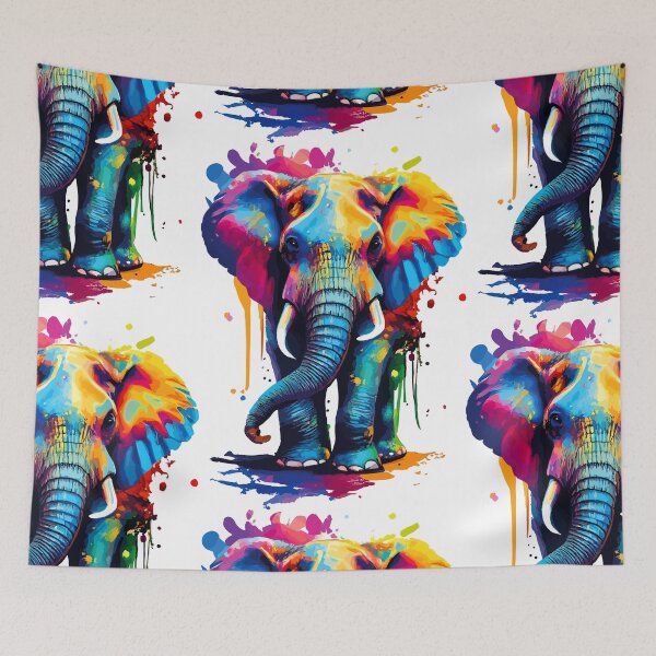 Item preview, Elephant Colourful designed and sold by BabyYodaSticker.