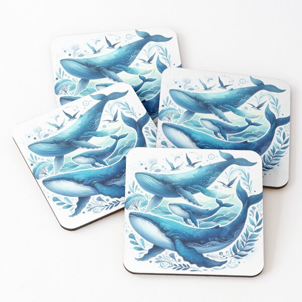 Item preview, blue whales designed and sold by Greydate.