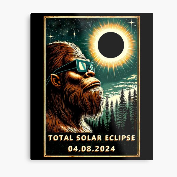 Item preview, Bigfoot Wearing Solar Eclipse Glasses 2024 Funny Vintage designed and sold by belugastore.