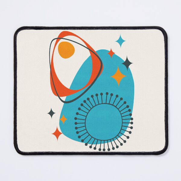 Item preview, Mid Century Modern Atomic Age 14 Blue, Red, Orange designed and sold by trdstudio.
