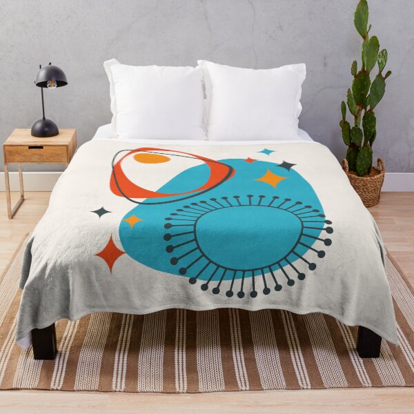 Item preview, Mid Century Modern Atomic Age 14 Blue, Red, Orange designed and sold by trdstudio.