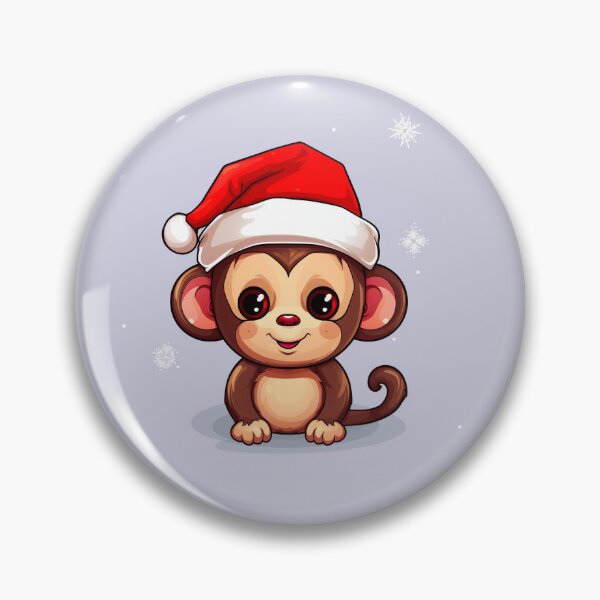 Item preview, Cheeky Chimpanzee: Holiday Hat Edition designed and sold by Doggplaza.