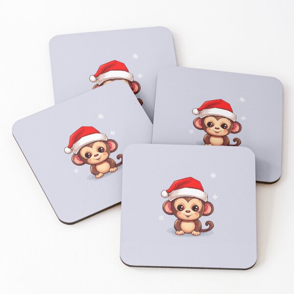 Item preview, Cheeky Chimpanzee: Holiday Hat Edition designed and sold by Doggplaza.