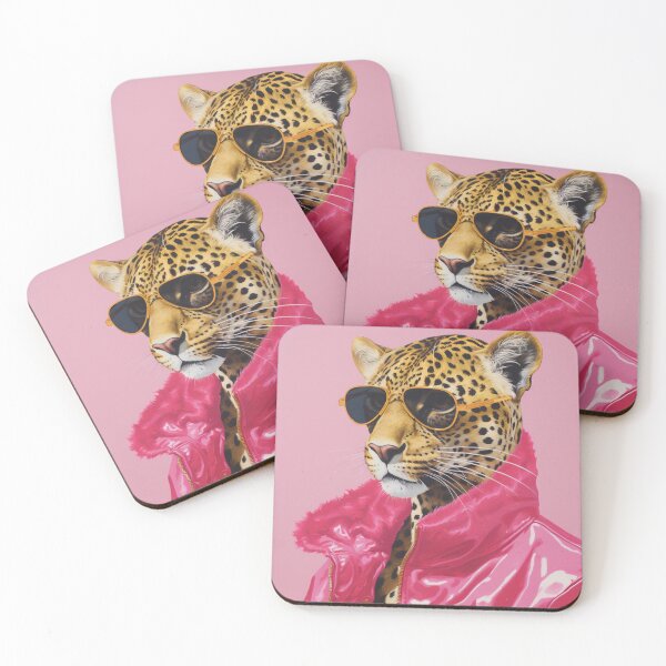 Artikelvorschau, Super cooler Leopard mit rosa Jacke entworfen und verkauft von whitecat23.
