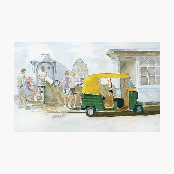 Tuk tuk at Bluebird cafe, Wedmore, Somerset, England Photographic Print