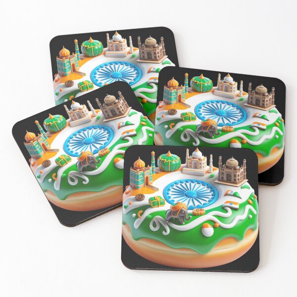 Item preview, Incredible India: Vibrant Donut with Indian Flair designed and sold by eloski.