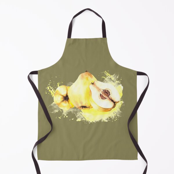 Item preview, Watercolor hand drawn composition Yellow ripe quince a whole and half fruit. Сlip art sticker designed and sold by BartolArt.