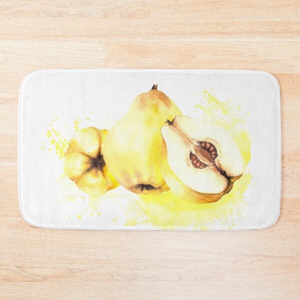 Item preview, Watercolor hand drawn composition Yellow ripe quince a whole and half fruit. Сlip art sticker designed and sold by BartolArt.