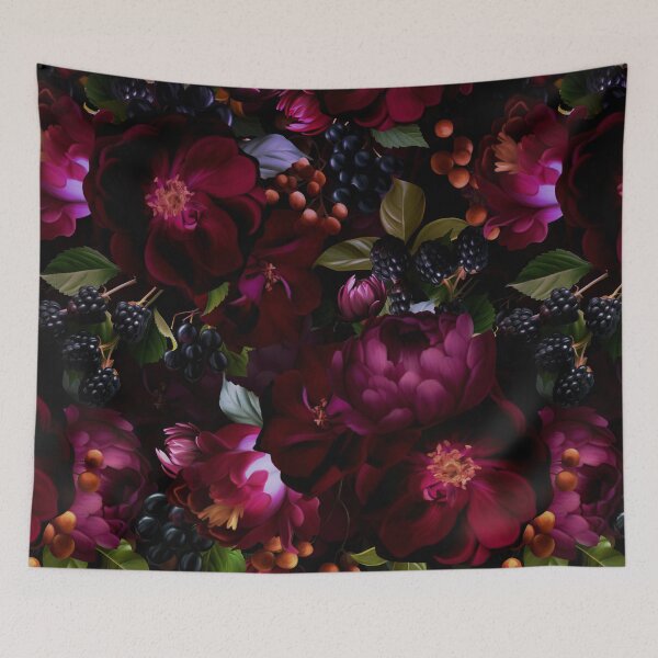 Item preview, Mystic Nostalgic Moody Night Florals Nightgarden designed and sold by UtArt.