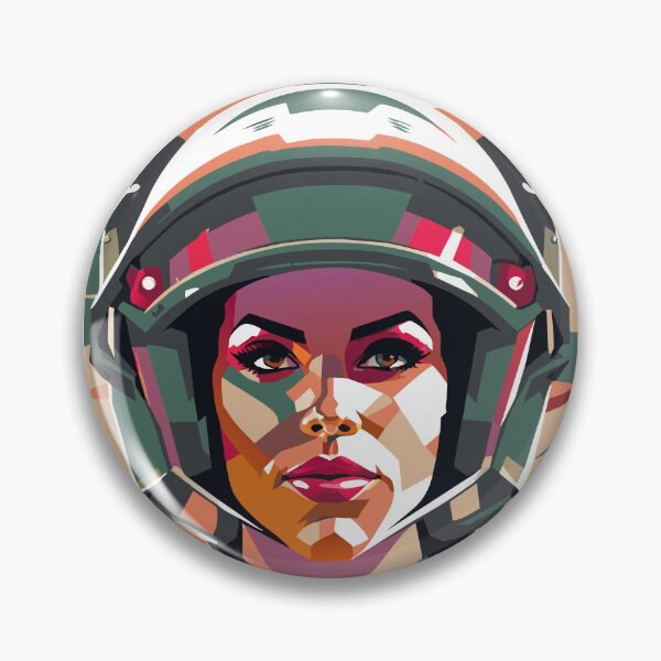 Item preview, Beautiful woman in helmet designed and sold by BubblyDelight.