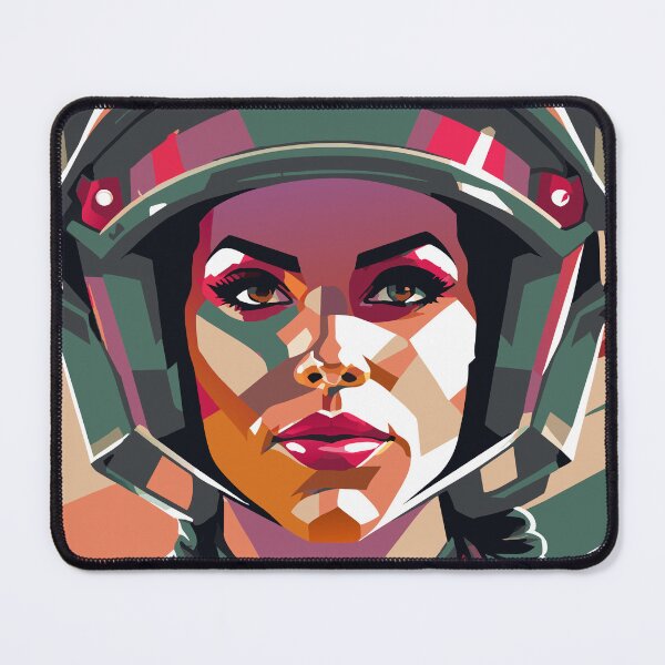 Item preview, Beautiful woman in helmet designed and sold by BubblyDelight.